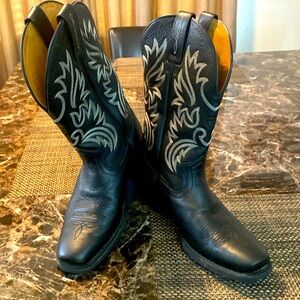 ARIAT Legend Black Deertan Leather 13” COWBOY Boots Western Punchy Toe 8.5